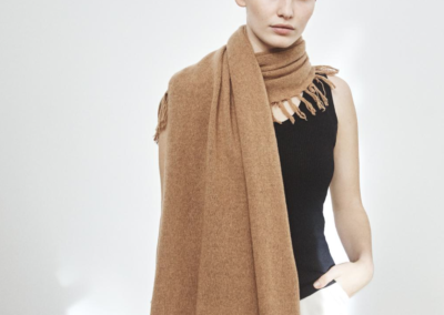 London W11 - Recycled Cashmere tan scarf - FW23