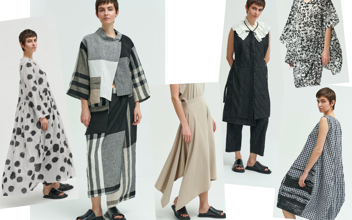 Bold, Patterns, Fierce, Poland, Polish, Europa, Fashion conscious, lapels, asymmetric, simple, original, unique, sets, grays, neutrals, beiges, matching